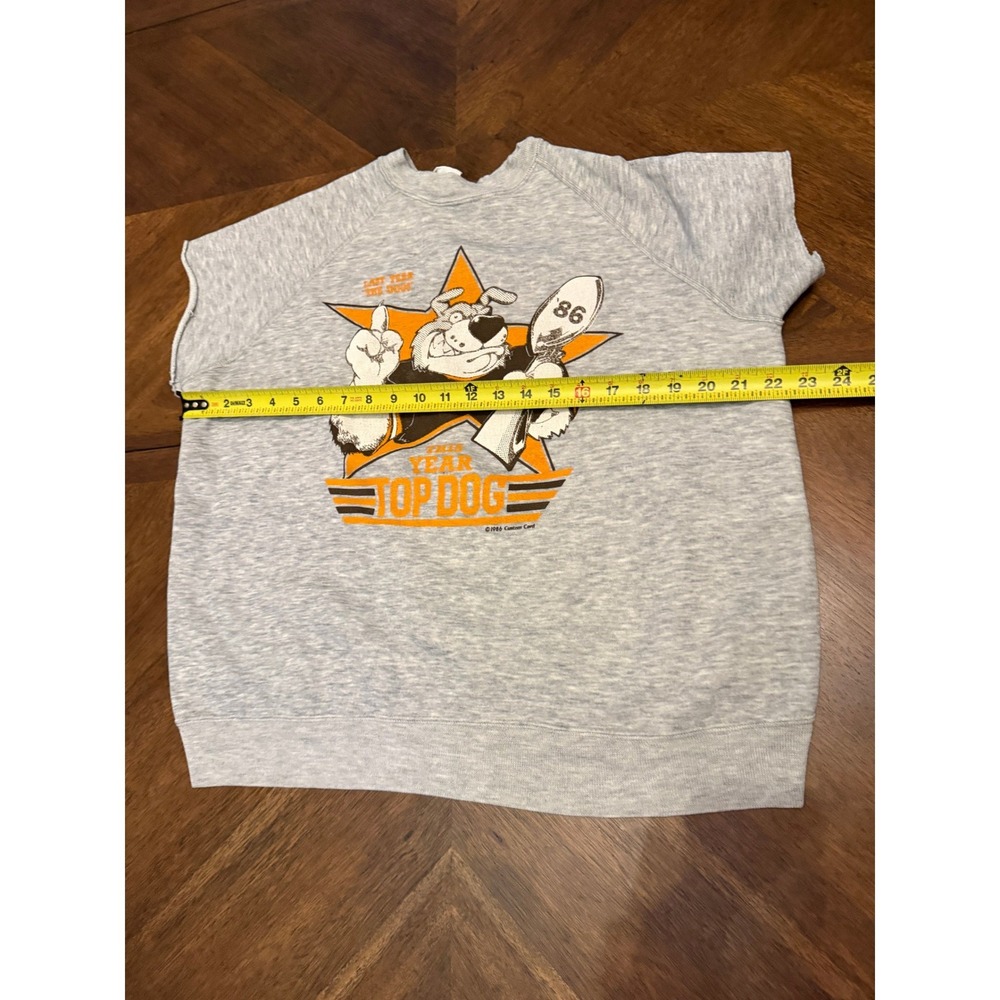 Vintage 1986 Cleveland Top Dog Bassett Walker Cut Off Sweatshirt Gray XL - Picture 5 of 5
